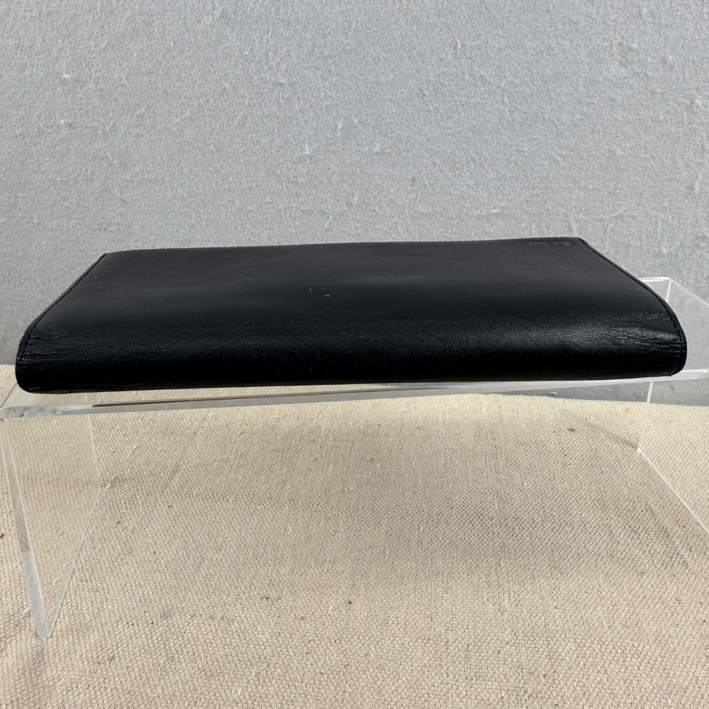 Paul Smith Black Leather Signature Stripe Continental Wallet Long Zip Pouch - Picture 5 of 9
